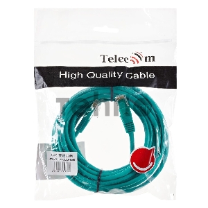 Патчкорд литой Telecom UTP кат.5е 5,0м зеленый