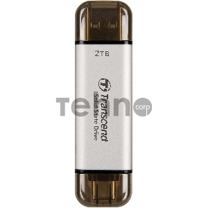 Накопитель SSD Transcend USB-C 2TB TS2TESD310S серебристый USB-A