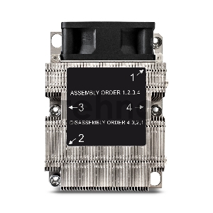 Кулер ExeGate EX293440RUS ESNK-P0068APS4.PWM.2U.3647.Cu (Al+Cu, 2U, 3 тепл. трубки, LGA3647, TDP 205W, Fan 80mm, PWM, 2100-6800RPM, 2 ball bearing, 4pin, 52db, 410г, на винтах, с термопастой, Retail box)