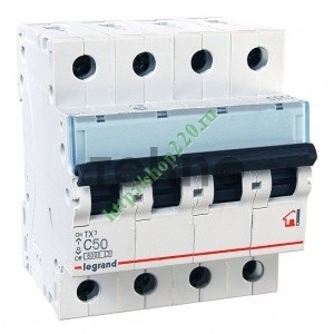 Автоматический выключатель TX3 C50A 4П 6000