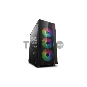 Корпус Deepcool MATREXX 55 V3 ADD-RGB 3F без БП, большое боковое окно, 3xRGB LED 120мм ветилятора спереди, RGB LED спереди, черный, ATX Корпус Deepcool MATREXX 55 V3 ADD-RGB 3F без БП, большое боковое окно, 3xRGB LED 120мм ветилятора спереди, RGB LED спереди, черный, ATX