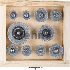 Набор шарошек ЗУБР 33385-H10  ЭКСПЕРТ d16-40 P200 хвост. d3мм 10пр.