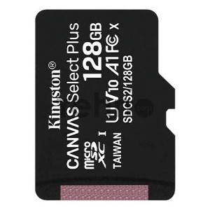 Флеш карта Kingston 128GB micSDXC Canvas Select Plus 100R A1 C10 Single Pack w/o ADP EAN: 740617299076