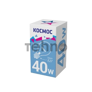 Лампа накаливания A50/A55 40Вт E27 220-240В прозр. КОСМОС LKsmSt55CL40E27v2