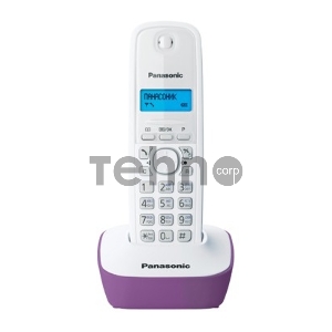Телефон Panasonic KX-TG1611RUF (сиреневый) {АОН, Caller ID,12 мелодий звонка,подсветка дисплея,поиск трубки}
