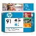 Картридж струйный HP №91 C9460A черный матовый/голубой печатающая головка для HP Z6100, фото 4