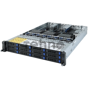 Платформа Gigabyte R282-Z93, Dual AMD EPYC 7002 series, Supports up to 3 x double slot GPU cards, 32 x DIMMs, 2 x 1Gb/s LAN, 12 x 3.5 SATA HDD/SSD, Ultra-Fast M.2 with PCIe Gen3, 5 x PCIe Gen4, 1 x OCP 3.0 Gen4, 1 x OCP 2.0 Gen3, 2000W 80 PLUS Pl