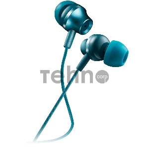 Наушники CANYON CNS-CEP3BG Стерео наушники с микрофоном, металлическая оболочка, 1,2 М, сине-зеленый