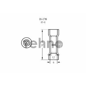 Соединительная гильза изолированная термоусаживаемая L-37 мм 0.5-1 мм² (ГСИ-т 1.0/ГСИ-т 0,5-1,0) красная REXANT