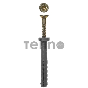 Дюбель-гвоздь полипропиленовый, цилиндрический бортик, 6 x 80 мм, 5 шт, ЗУБР