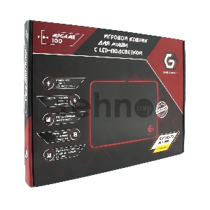 Коврик для мыши игровой Gembird MP-GAME100, АКЦИЯ Printbar, LED-подсветка, размеры 350*250*5.8мм, поликарбонат+резина