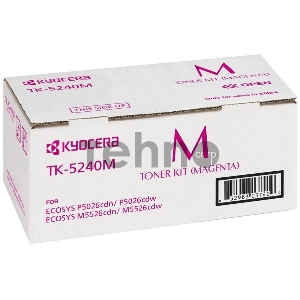 Тонер-картридж Kyocera TK-5240M (1T02R7BNL0) пурпурный для P5026cdn/cdw, M5526cdn/cdw 3000 стр.