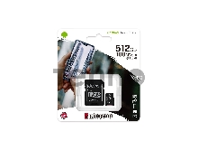 Флеш карта microSDHC 512GB microSDXC Class10 Kingston <SDCS2/512GB> UHS-I Canvas Select up to 100MB/s с адапт.