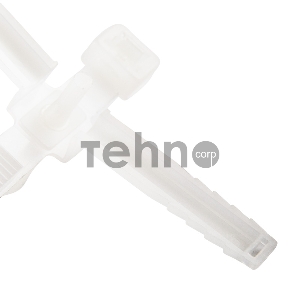 Хомут-стяжкa нейлоновая с дюбелем REXANT 150x7,0 мм, ø8,0 мм, белая, упаковка 50 шт.