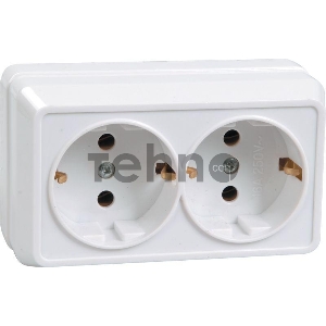 Розетка Iek ERO21-K33-16-DC РС22-3-ОКм 2местн. с з/к 16А откр.уст. ОКТАВА (кремовый)