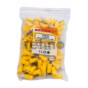 Клемма плоская изолированная штекер 6.3 мм 4-6 мм² (РПи-п 6.0-(6.3)) желтая REXANT