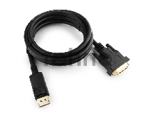 Кабель DisplayPort-DVI Gembird/Cablexpert  1.8м, 20M/19M, черный, экран, пакет(CC-DPM-DVIM-6)