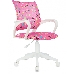 Кресло детское Бюрократ BUROKIDS 1 W розовый сланцы крестов. пластик пластик белый, фото 2