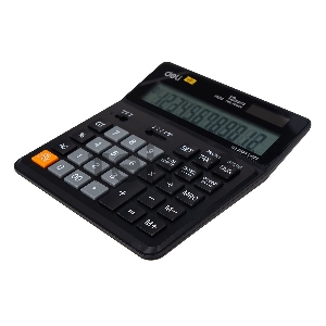 Калькулятор бухгалтерский Deli EM01020 черный 12-разр.