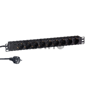 Блок розеток горизонтальный ExeGate ServerPro PDU-19H905 Al-9S-EU3, 19, 1U, Алюминий, 9 Schuko, кабель с евровилкой VDE-250V-16A-3*1.5mm2, 3 метра, черный Блок розеток горизонтальный ExeGate ServerPro PDU-19H905 Al-9S-EU3, 19, 1U, Алюминий, 9 Schuko, кабель с евровилкой VDE-250V-16A-3*1.5mm2, 3 метра, черный
