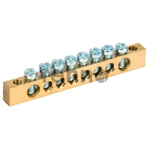 Шина IEK YNN11-08-100 PEN земля-ноль 6х9мм 8/2 (8групп/крепеж по краям)