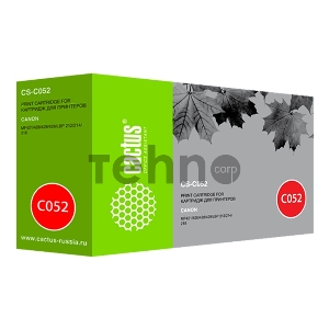 Тонер Картридж Cactus CS-C052 черный (3100стр.) для Canon Canon MF421/426/428/429; LBP 212/214/215