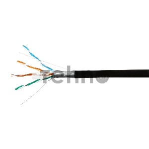 Кабель SkyNet Premium FTP outdoor 4x2x0,51, медный, FLUKE TEST, кат.5e, однож., 100 м, box, черный