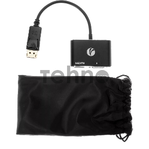 Кабель-переходник DisplayPort(M) ---> HDMI(F)+VGA(F)4K@30Hz VCOM Allum shell<CG640M-0.15>