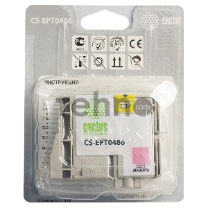 Картридж струйный Cactus CS-EPT0486 светло-пурпурный для Epson Stylus Photo R200/ R220/ R300 (14,4ml
