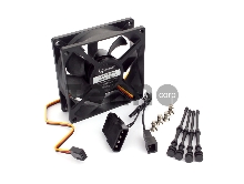 Вентилятор Gembird, 80x80x25, тихий, 3 pin/4pin Molex, провод 30 см