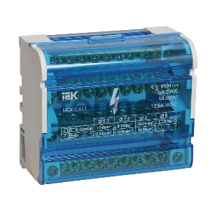Шины на DIN-рейку в корпусе Iek YND10-4-11-125 (кросс-модуль) ШНК 4х11 3L+PEN ИЭК