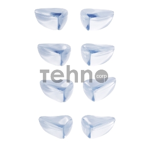 Прозрачные треугольные накладки-протекторы для мебели (3*2*1.5 см). 8 шт.