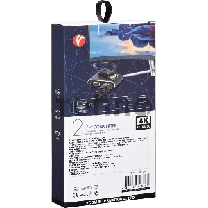 Кабель-переходник DisplayPort(M) ---> HDMI(F)+VGA(F)4K@30Hz VCOM Allum shell<CG640M-0.15>