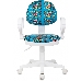 Кресло детское Бюрократ KD-3/WH/ARM голубой бум крестов. пластик пластик белый, фото 3