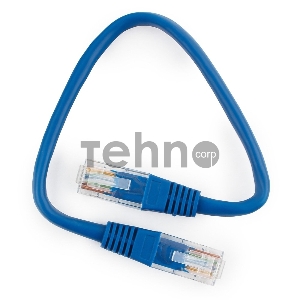 Патч-корд UTP Cablexpert кат.5e 0.25м, литой, многожильный (синий)