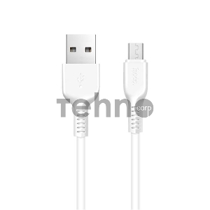 Кабель USB 2.0 hoco X13, AM/microBM, белый, 1м