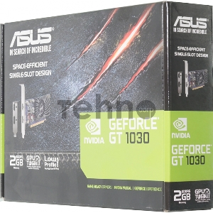 Видеокарта Asus  GT1030-2G-BRK nVidia GeForce GT 1030 2048Mb 64bit GDDR5 1228/6008/HDMIx1/DPx1/HDCP PCI-E  low profile Ret