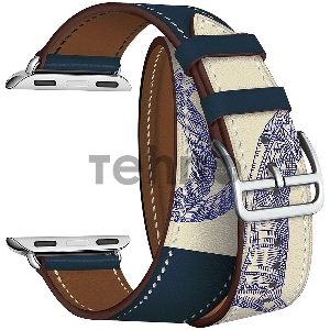 Кожаный ремешок в два оборота для Apple Watch 38/40 mm LYAMBDA MERIDIANA LWA-01-40-BLP Blue/Beige rope Кожаный ремешок в два оборота для Apple Watch 38/40 mm LYAMBDA MERIDIANA LWA-01-40-BLP Blue/Beige rope