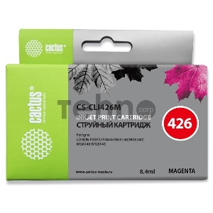 Картридж струйный Cactus CS-CLI426M пурпурный для Canon MG5140 5240 6140 8140 MX884 (8,2ml)