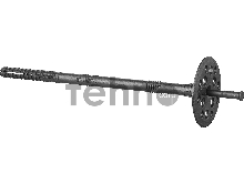 Дюбель для изоляционных материалов полипропиленовый, пластиковый стержень, 10 x 160 мм, 100 шт, ЗУБР