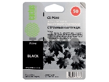 Картридж струйный Cactus CS-PG50 черный для Canon Pixma MP150/ MP160/ MP170/ MP180 (18ml)