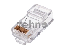 Вилка RJ-45 (8P8C) PLUG3UP6/10 универсальная кат.5e, контакты 6 микродюймов
