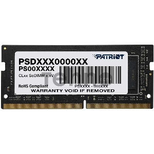 Память DDR4 16Gb 2400MHz Patriot PSD416G240081S RTL PC4-19200 CL17 SO-DIMM 260-pin 1.2В