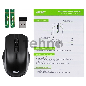 Мышь Acer OMR030 черный оптическая (1600dpi) беспроводная USB (4but)