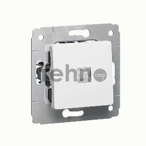 Переключатель Пер. на 2 напр. с подсв., белый