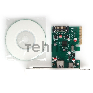Контроллер USB  Gembird SPCR-02, в PCI, порты: 2 внешн. USB 3.0 Type-C