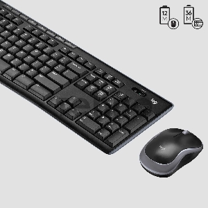 Клавиатура беспроводная Logitech K270 приемник Unifying, 2 батарейки AAA, RTL