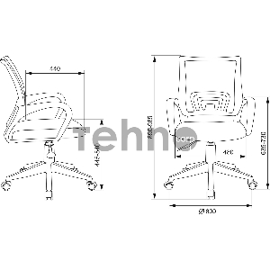 Кресло детское Бюрократ BUROKIDS 1 W розовый сланцы крестов. пластик пластик белый