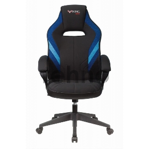 Кресло игровое Бюрократ VIKING 3 AERO BLUE черный/синий искусст.кожа/ткань