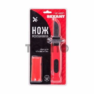 Нож монтажника, нержавеющая сталь, лезвие 50 мм REXANT